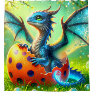 Hatching Dragon Shower Curtain