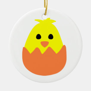Hatching Easter Chick Ceramic Tree Decoration