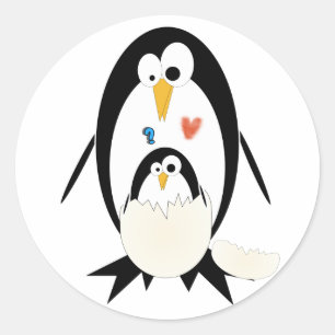 Hatching Penguin Stickers