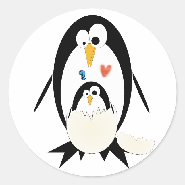 Hatching Penguin Stickers (Front)