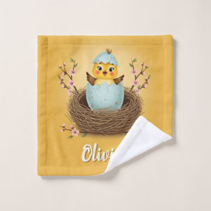 Hatching Soon Cute Chick Baby Shower Wash Cloth