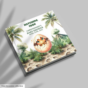 Hatching Soon: Cute Dinosaur Guest Book