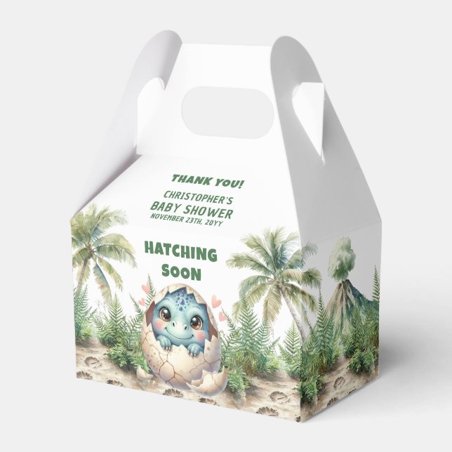 Hatching Soon Favour Box for Baby Boys (Front Side)