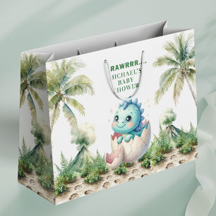 Hatching Soon Gift Bag Baby Dino Shower Decor