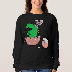 Hatching T Rex Bunny Ears  Easter For Teacher Sweatshirt