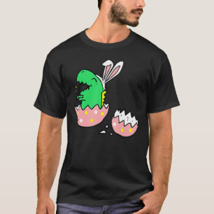 Hatching T Rex Bunny Ears Easter For Teacher T-Shirt
