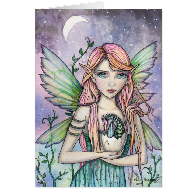 Hatchling Fairy and Baby Dragon Card (Front)