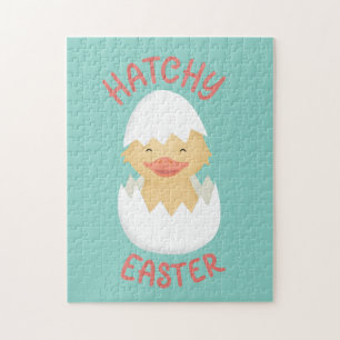 Hatchy Easter cute hatching chick Classic Jigsaw Puzzle