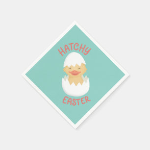 Hatchy Easter cute hatching chick Classic Napkin