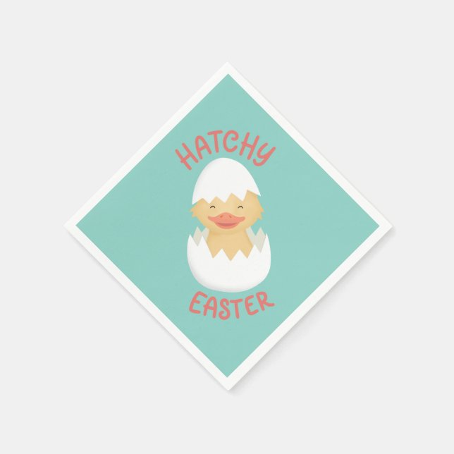 Hatchy Easter cute hatching chick  Classic  Napkin (Corner)