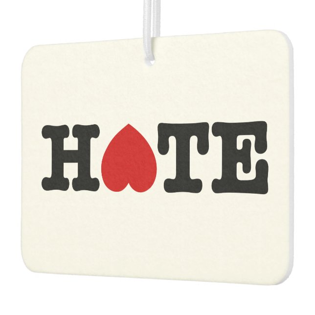 HATE CAR AIR FRESHENER (Left)