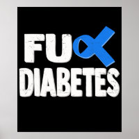 Hate Diabetes Awareness Ribbon