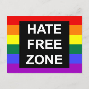 Hate Free Zone Postcard