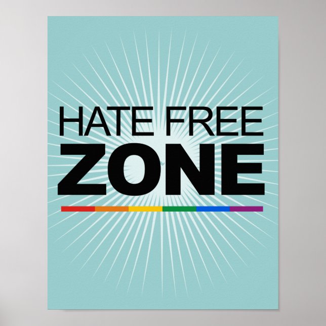 HATE FREE ZONE POSTER (Front)