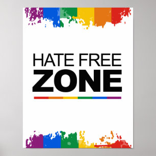 HATE FREE ZONE POSTER