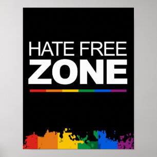 HATE FREE ZONE POSTER