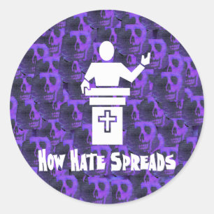 Hate From The Pulpit Classic Round Sticker
