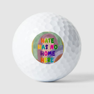 Hate Has No Home Here Colorful Rainbow Golf Balls