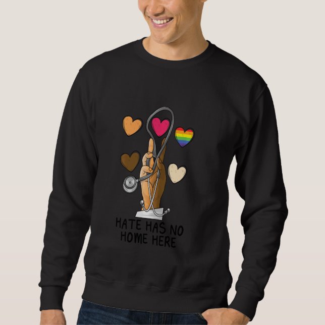 Hate Has No Home Here Strong Nurse Life Support An Sweatshirt (Front)