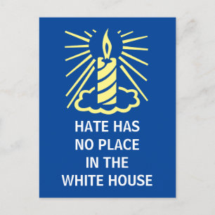Hate has no Place in the White House Candlelight Postcard