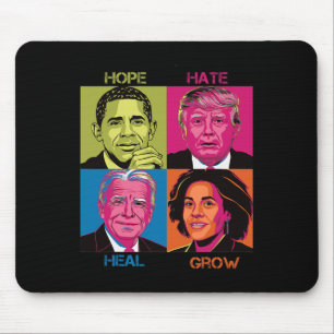 Hate Heal Grow Kamala Harris Cat Ladies For Presid Mouse Mat