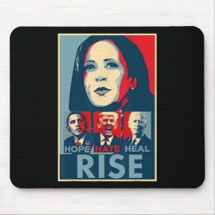 Hate Heal Grow Rise President Kamala Harris Campai Mouse Mat