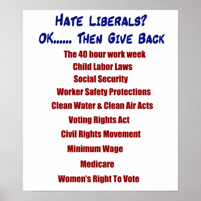 Hate Liberals? Poster (Front)
