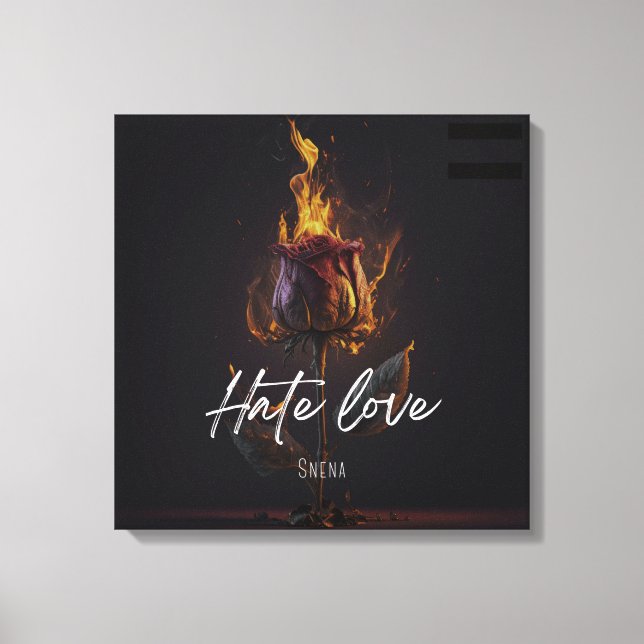 Hate love wall art and decor (Front)