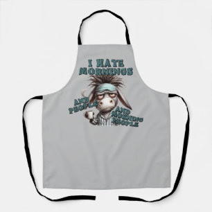 Hate Morning People Donkey Apron