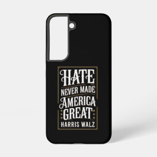 Hate Never Made America Great Kamala Harris Walz  Samsung Galaxy Case