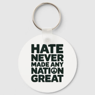 Hate Never Made Any Nation Great Anti-trump _1 Key Ring