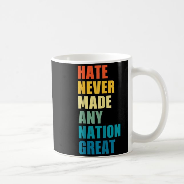 Hate Never Made Any Nation Great Anti-trump 2020 E Coffee Mug (Right)