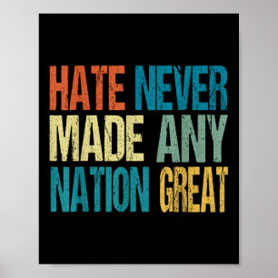 Hate Never Made Any Nation Great Anti Trump 2025 Poster