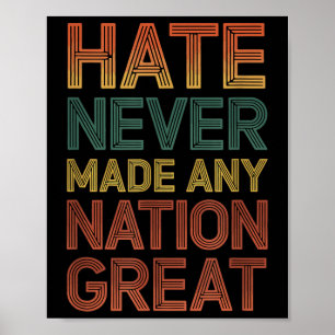 Hate Never Made Any Nation Great Anti Trump Poster
