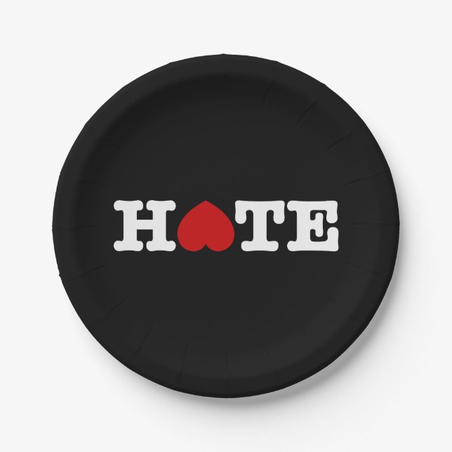 HATE PAPER PLATE (Front)