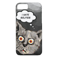 hate selfies funny cat cartoon