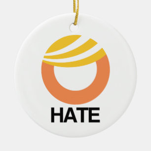 HATE (Trump) Ceramic Tree Decoration