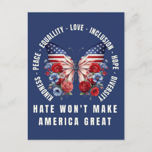 Hate Won’t Make America Great Holiday Postcard