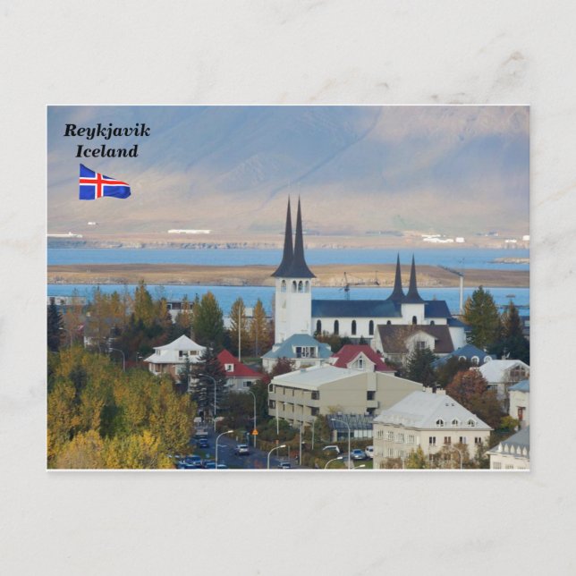 Háteigskirkja, Reykjavik, Iceland. Postcard (Front)