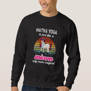 Hatha Yoga Beginner  Unicorn Vintage Sunset Sweatshirt