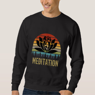 Hatha Yoga Vintage Sunset Lotus Yoga Teacher Yoga  Sweatshirt
