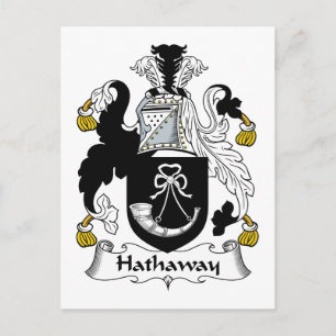 Hathaway Family Crest Postcard