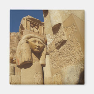 Hathor column - Queen Hatshepsut's Temple, egypt Magnet