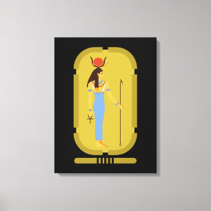 Hathor Egyptian Ancient Goddess Canvas Print
