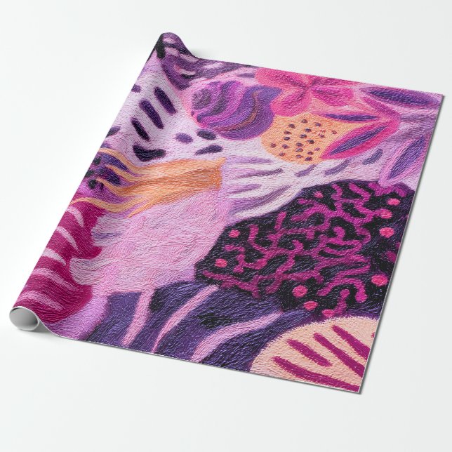 HATHOR Luxury Floral Wrapping Paper (Unrolled)