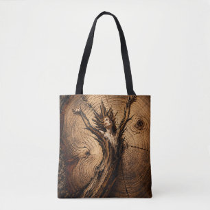 “Hathoria” – A Woman in Nature Portrait Tote Bag