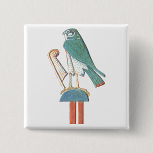 Hathor's headdress 15 cm square badge