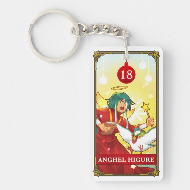 Hatoful Advent calendar 18: Anghel Higure Key Ring (Front)