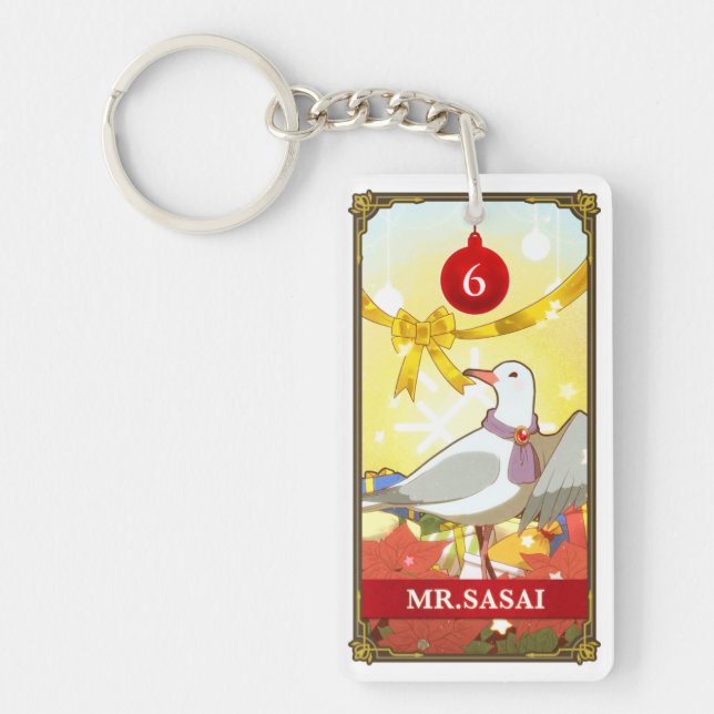 Hatoful Advent calendar 6: Mr.Sasai Key Ring (Front)