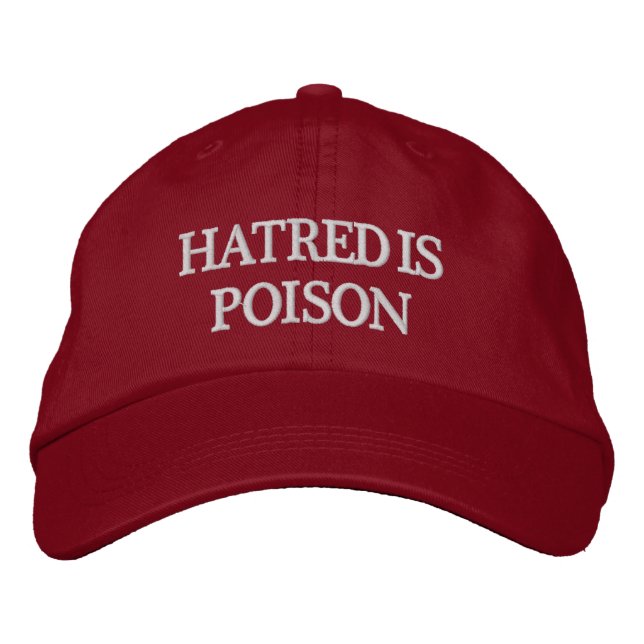 Hatred is Poison White-Letter Hat (Front)